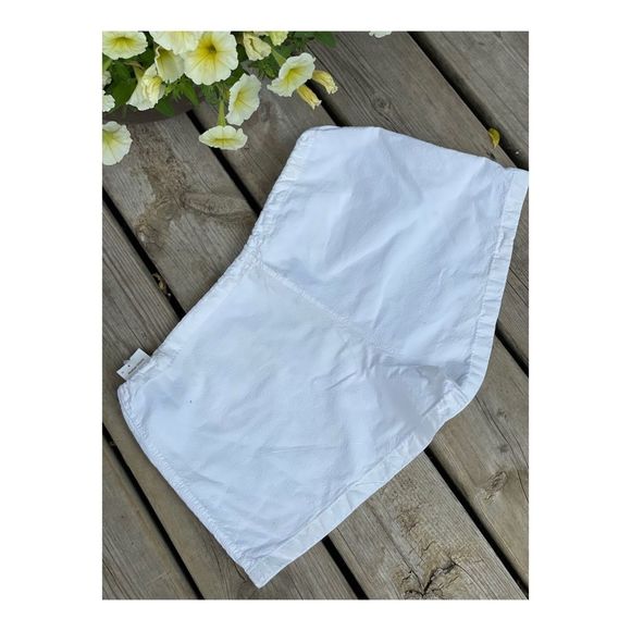 Savane White Seersucker Shorts Cotton Watercolor - Picture 2 of 11